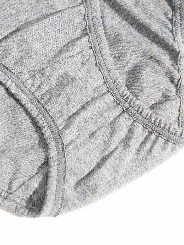Cotton High-Cut Brief Plus Size Underwear Gray - WingsLove