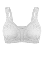 Cushion Strap Wirefree Sports Minimizer Bra For Bigger Size White - WingsLove