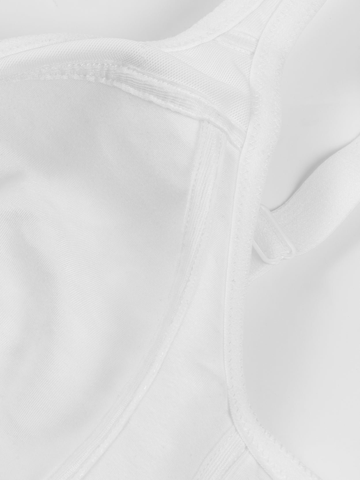 Cushion Strap Wirefree Sports Minimizer Bra For Bigger Size White - WingsLove