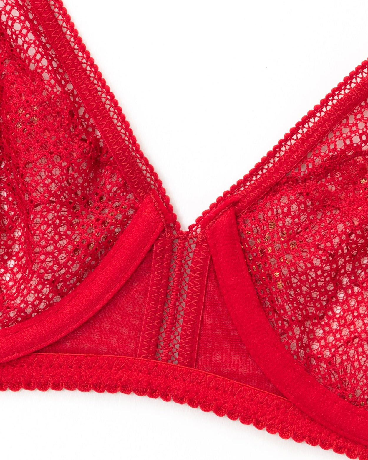 Embroidered Bra Sheer Underwire Bralette - WingsLove