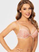 Floral Lace Embroidery Push Up Bra - WingsLove