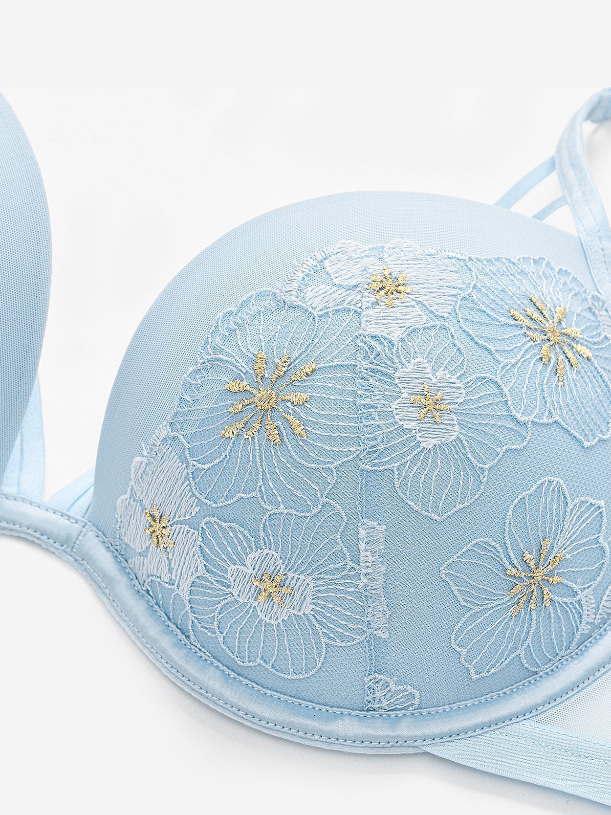 Floral Lace Embroidery Push Up Bra - WingsLove