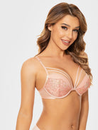 Floral Lace Embroidery Push Up Bra - WingsLove