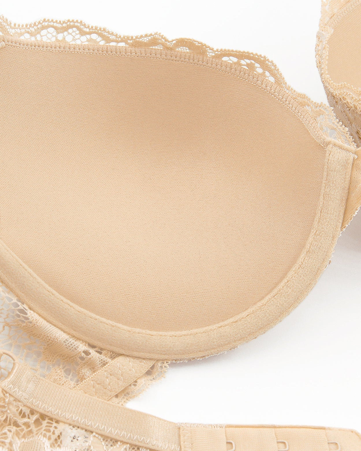 Floral Lace Push Up Lightly Padded Demi Plunge Bra - WingsLove