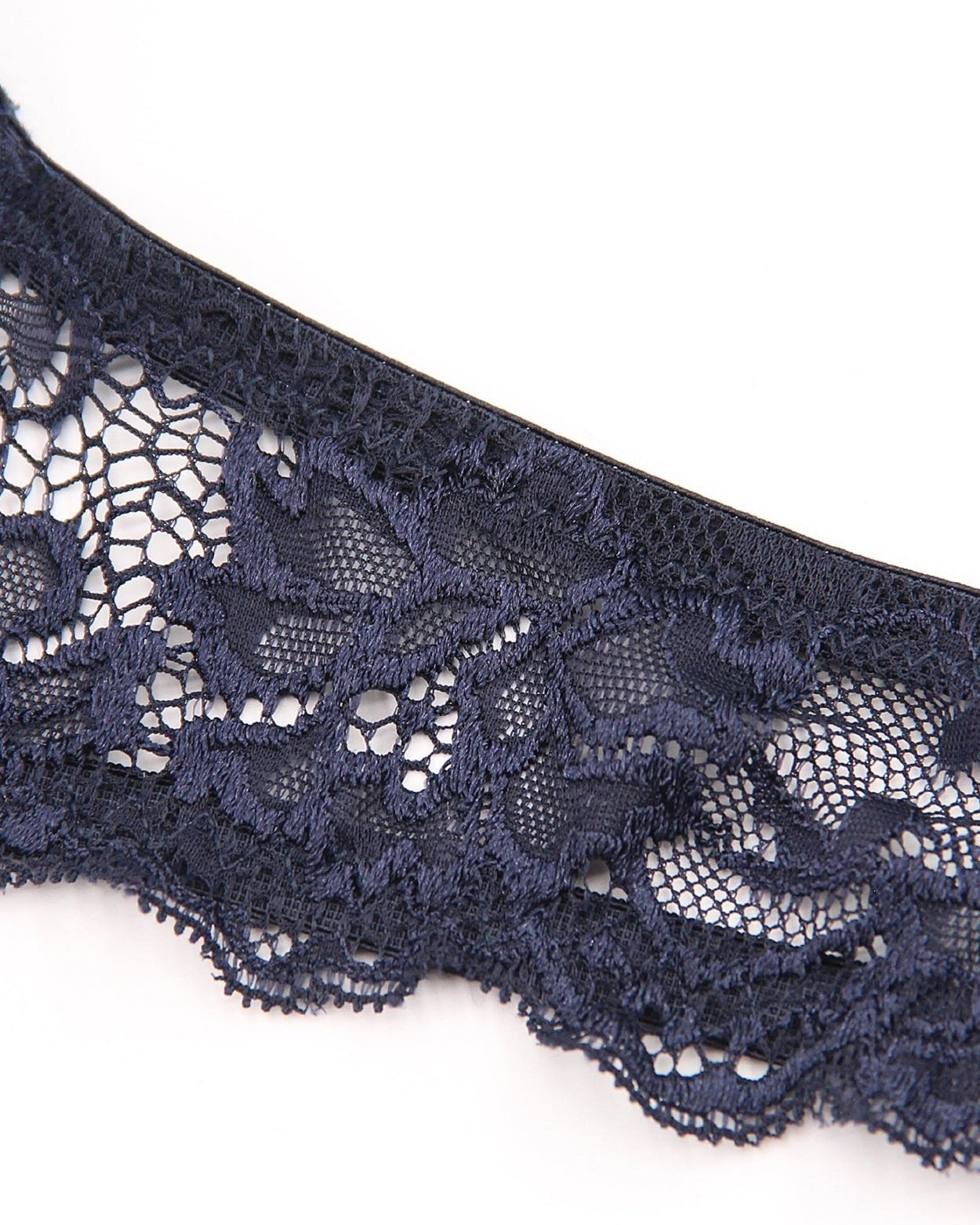 Floral Lace Push Up Lightly Padded Demi Plunge Bra - WingsLove