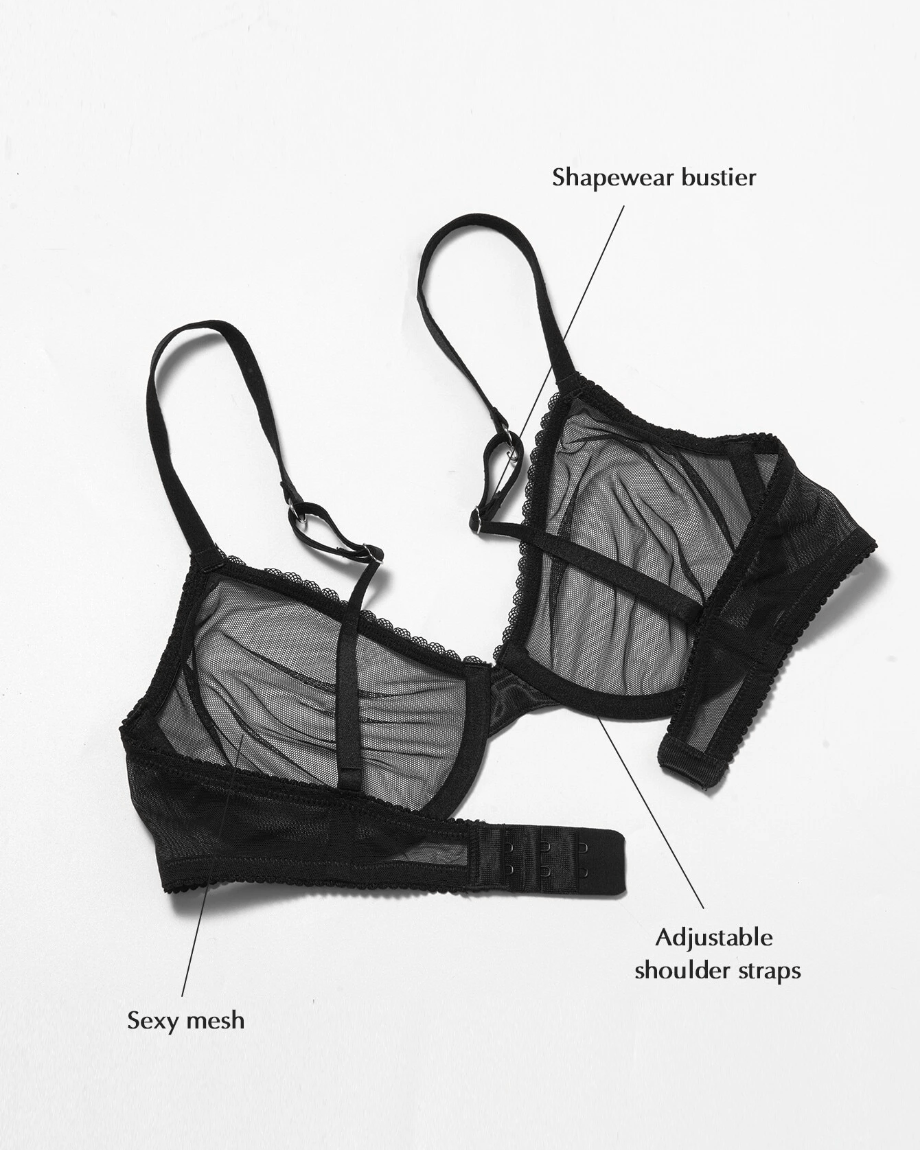 Lace Plus Size Bra Underwire Unlined Brallet - WingsLove