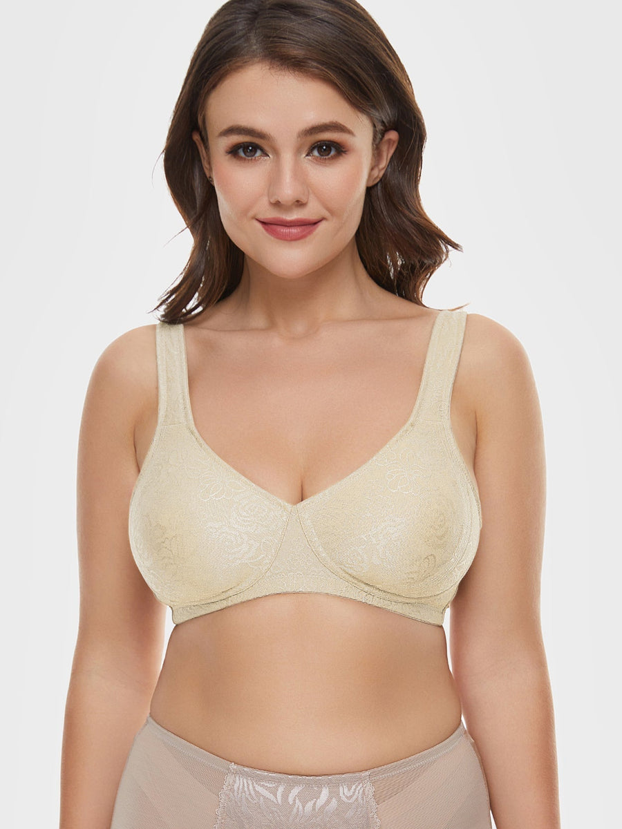 Minimizer Non Padded Wirefree Full Coverage Seamless Bra Plus Size
