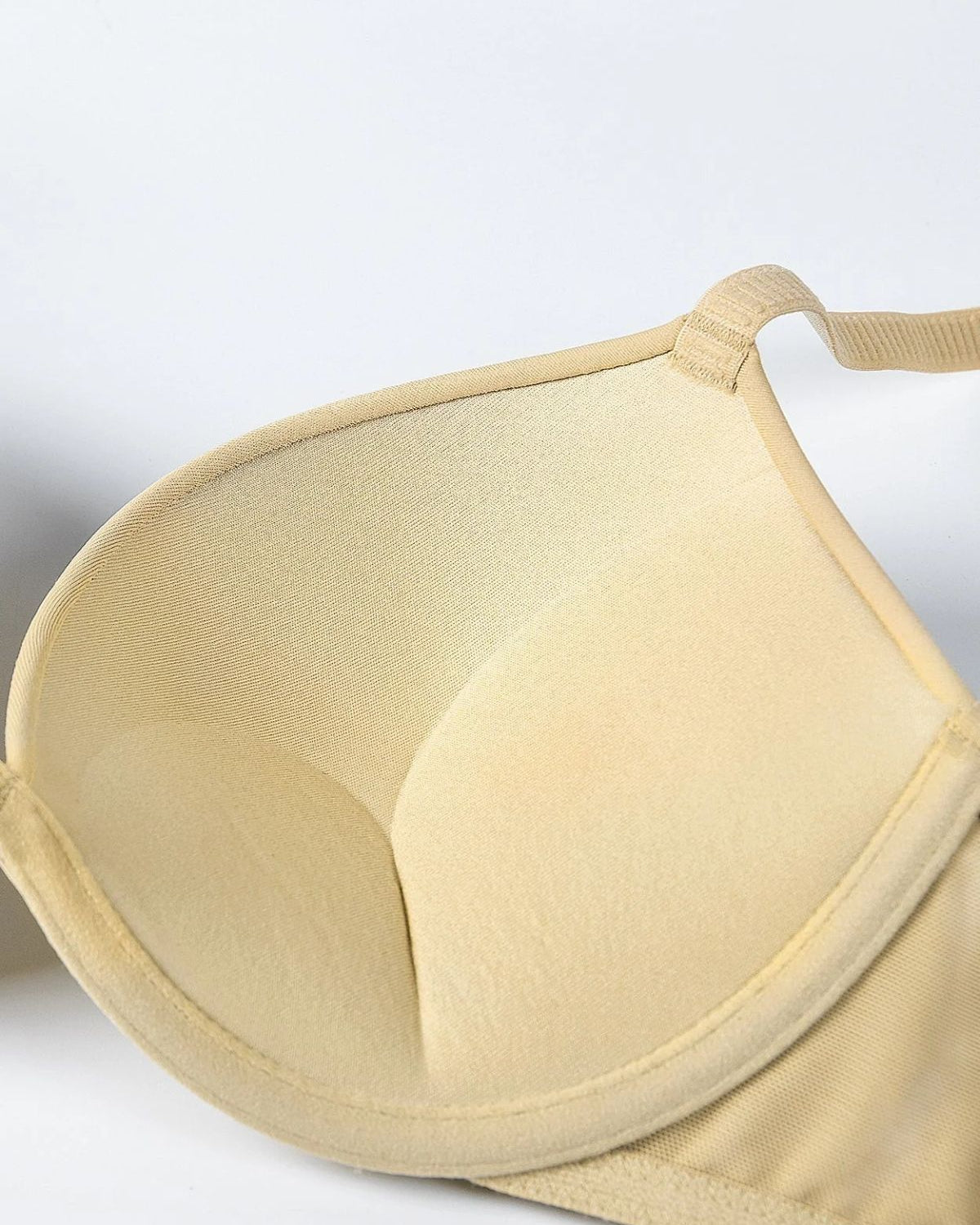 Push Up Deep V Plunge Underwire T-Shirt Bra Nude - WingsLove