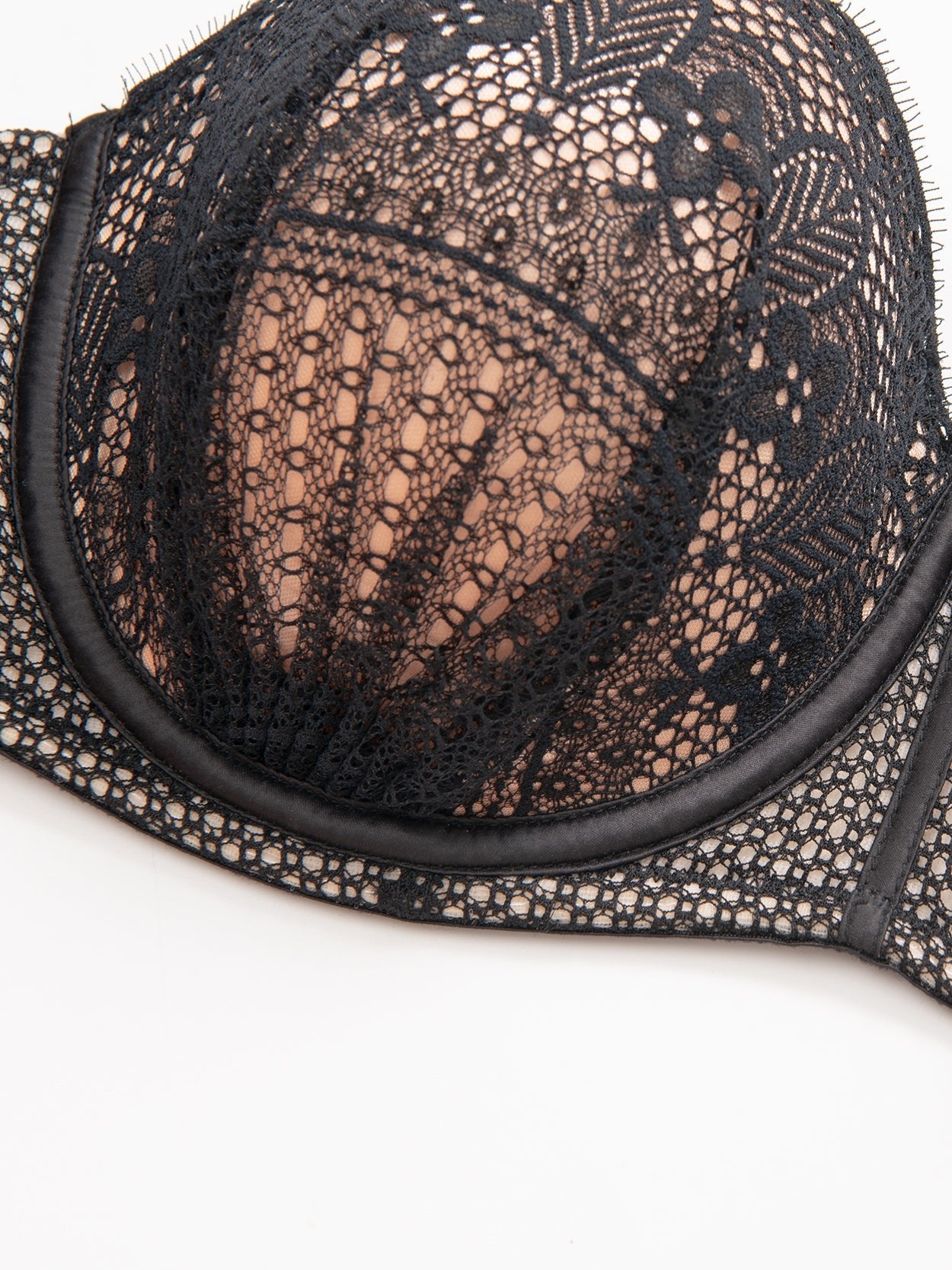 Push Up Full Figure Strapless Bra Pleated Lace Multiway Bra - WingsLove