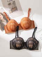 Push Up Full Figure Strapless Bra Pleated Lace Multiway Bra - WingsLove