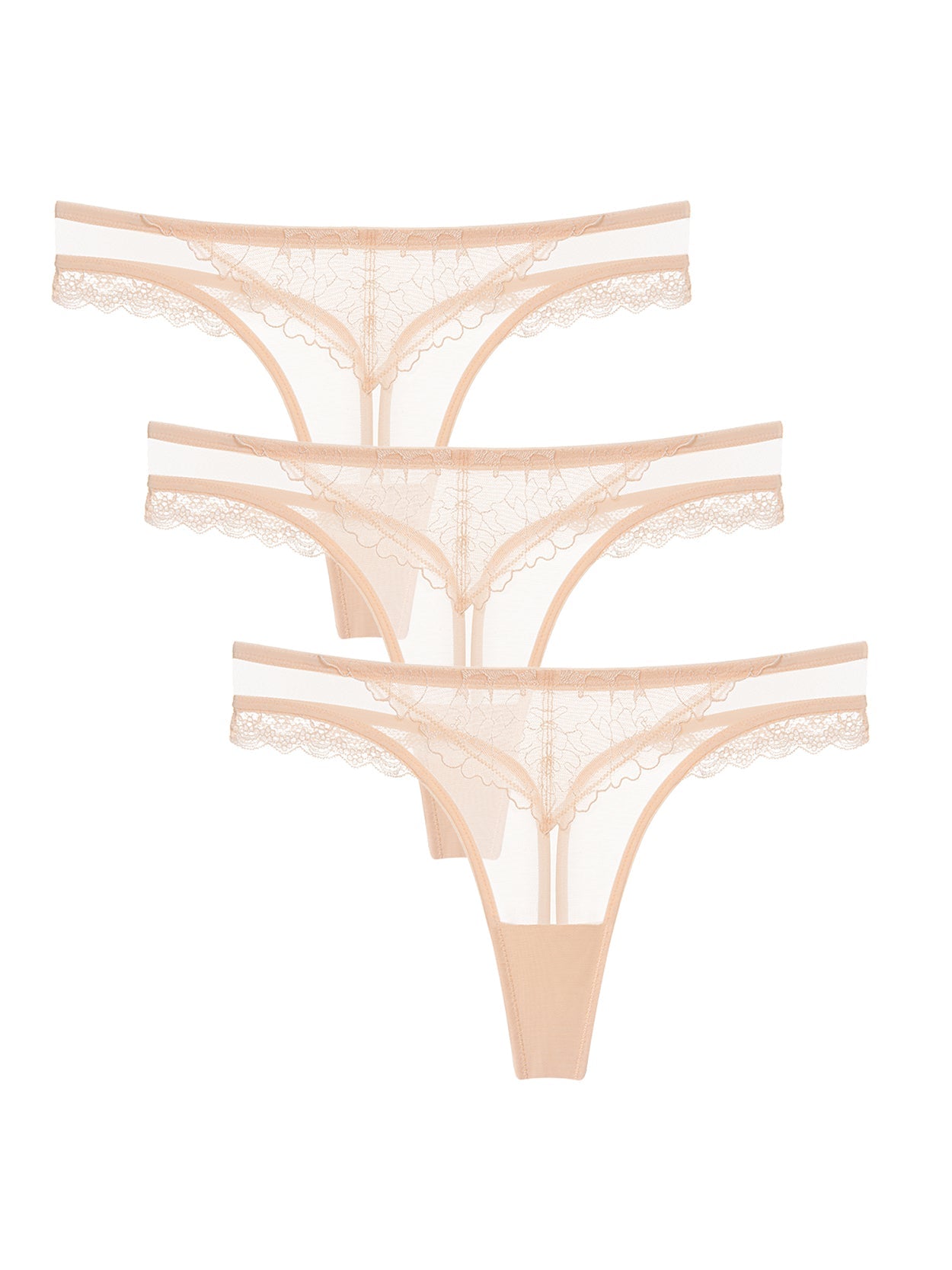 Sexy Embroidered Low Waist 3PCS - WingsLove