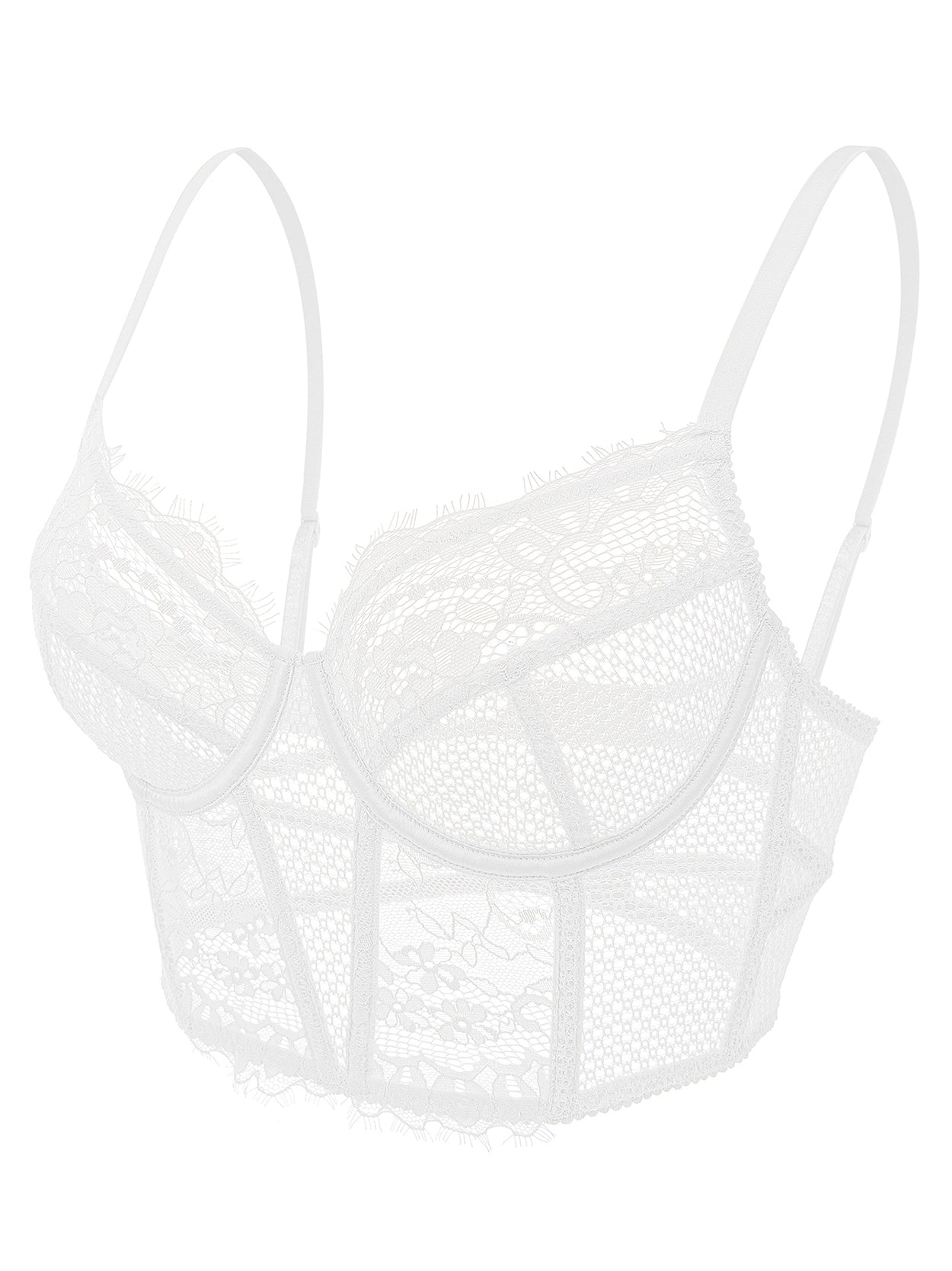 Sexy Lace Balconette Shapewear Bustier Bra - WingsLove
