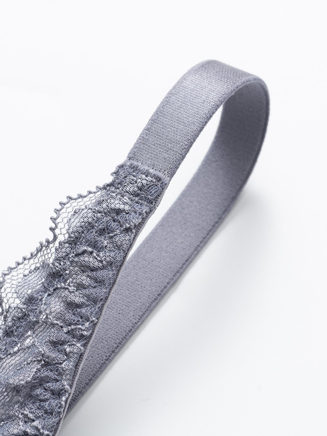 Sexy Sheer Lace Contour Plunge Bra Grey - WingsLove