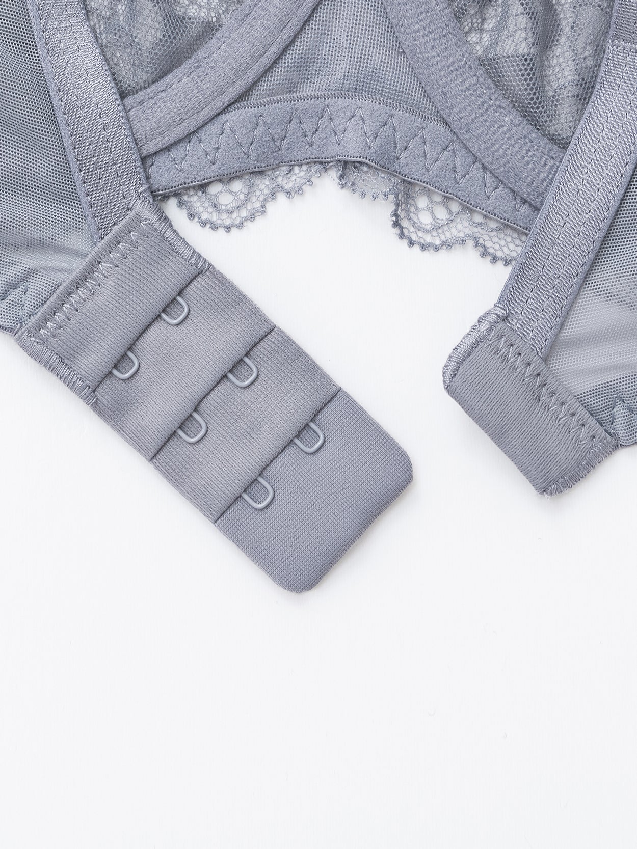 Sexy Sheer Lace Contour Plunge Bra Grey - WingsLove
