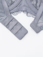 Sexy Sheer Lace Contour Plunge Bra Grey - WingsLove