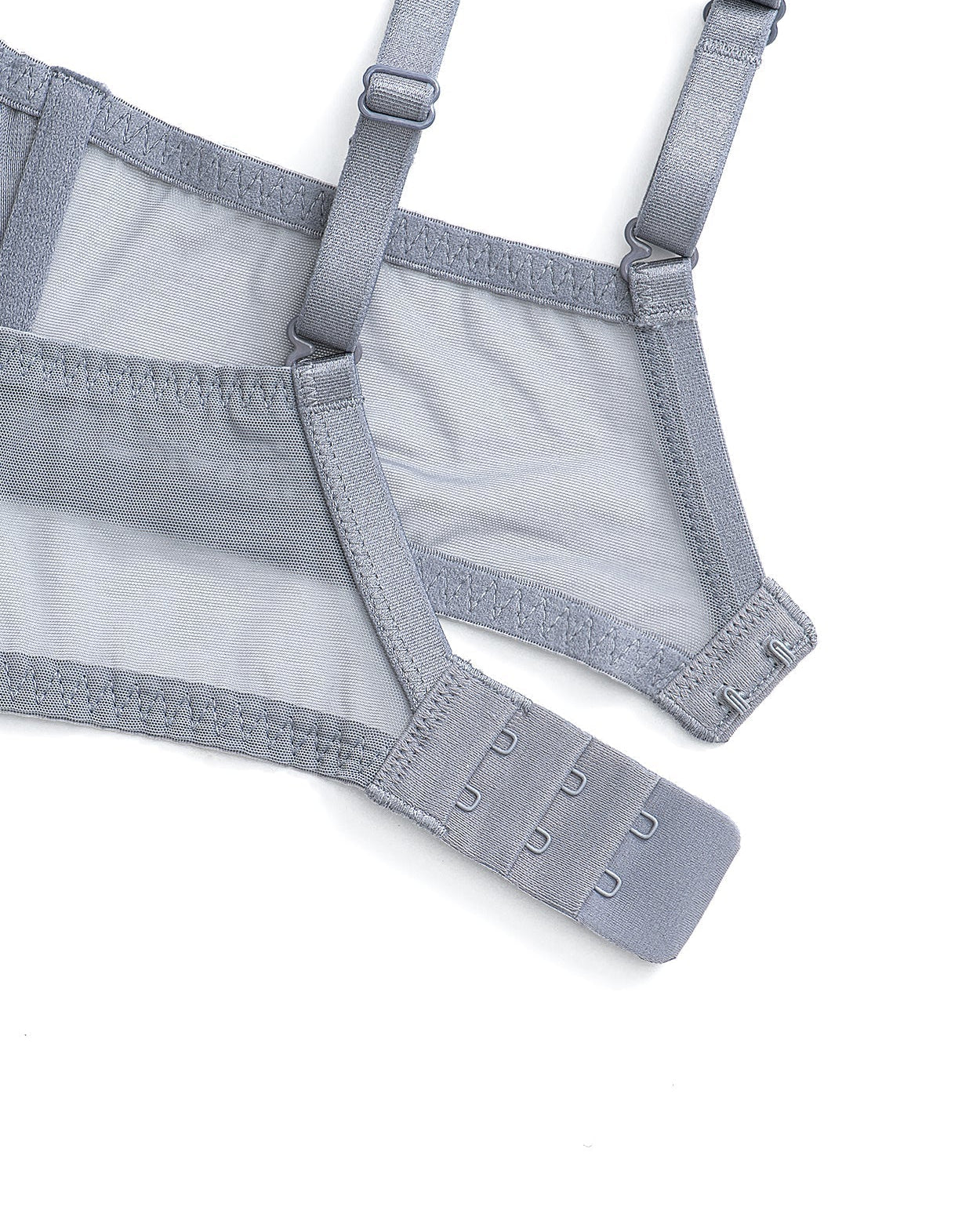 Sexy Sheer Lace Contour Plunge Bra Grey - WingsLove