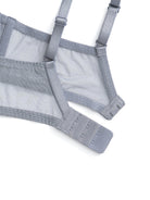Sexy Sheer Lace Contour Plunge Bra Grey - WingsLove