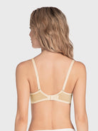 Sexy Sheer Lace Contour Plunge Bra Nude - WingsLove