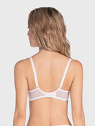 Sexy Sheer Lace Contour Plunge Bra White - WingsLove