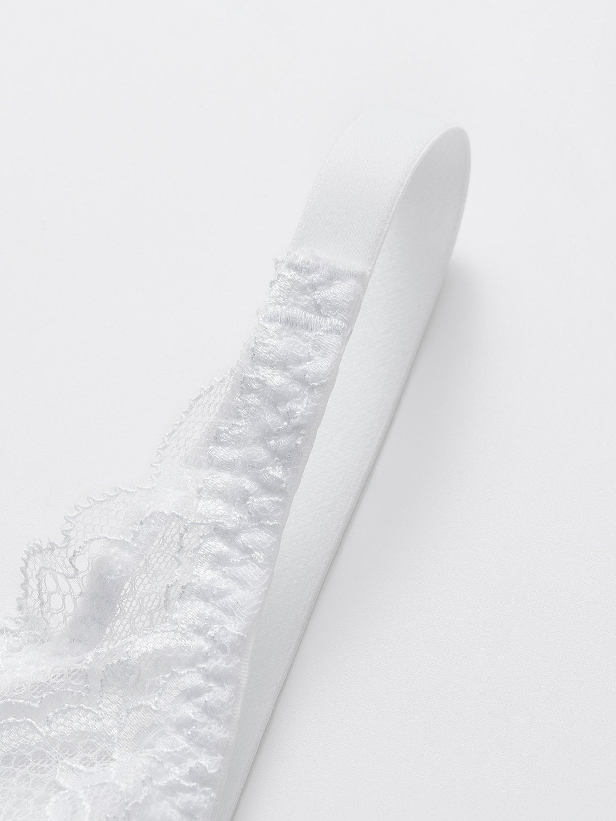 Sexy Sheer Lace Contour Plunge Bra White - WingsLove