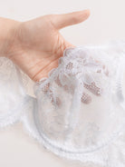 Sexy Sheer Lace Contour Plunge Bra White - WingsLove