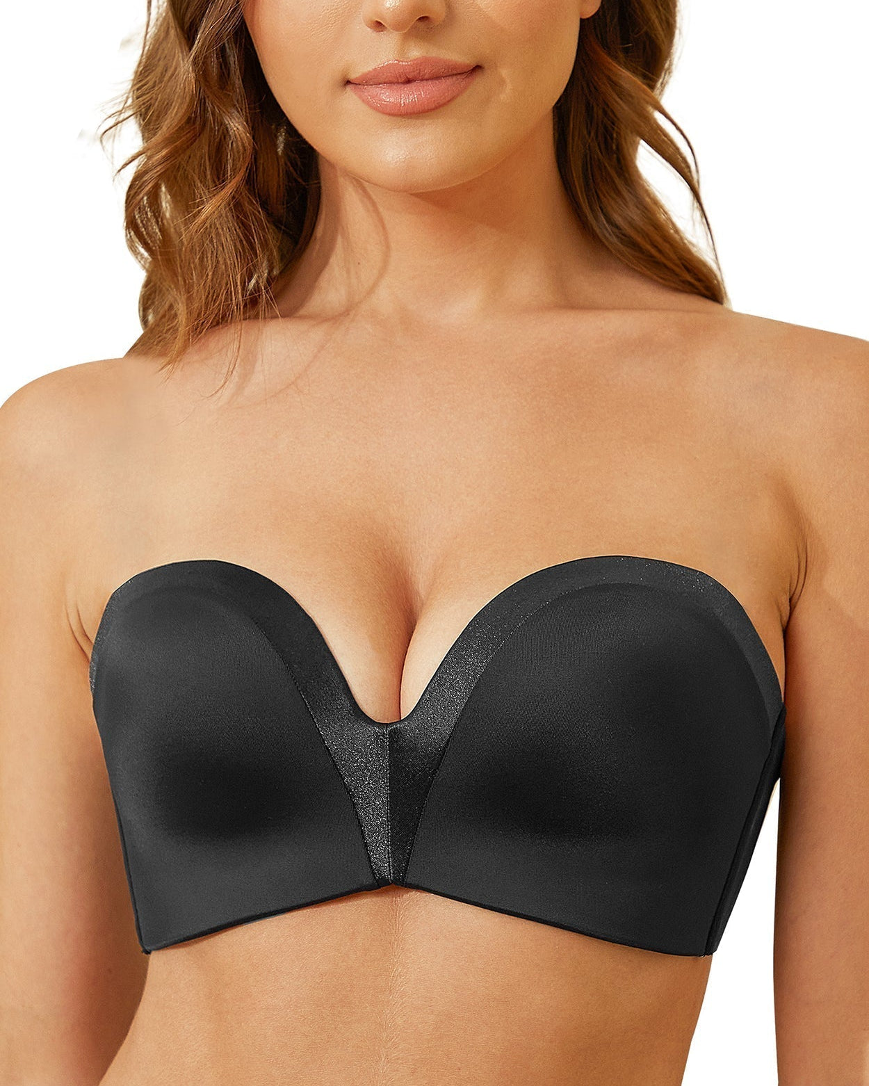 Strapless Wirefree Multiway Push Up Bra Black - WingsLove