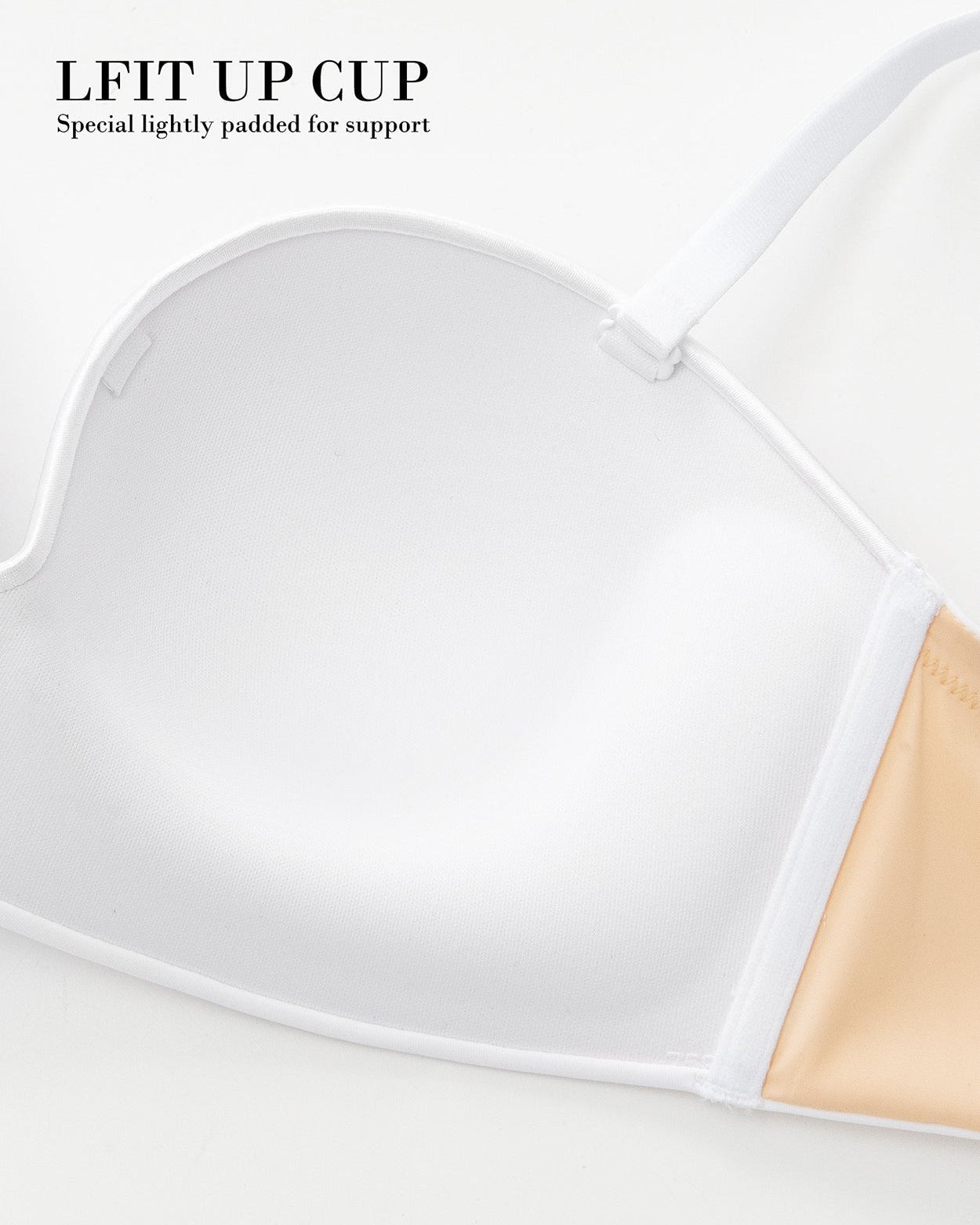 Strapless Wirefree Multiway Push Up Bra White - WingsLove