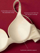 Super Padded T-Shirt Bra Add Two Cups Nude - WingsLove