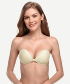Adhesive Push-up Reusable Self Silicone Bra Beige Wingslove