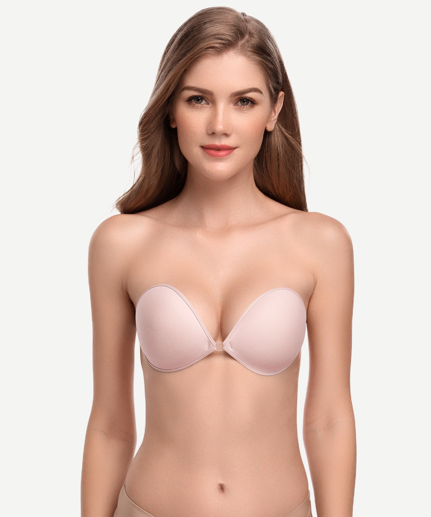 Adhesive Push-up Reusable Self Silicone Bra Pasty Bra Light Pink Wingslove