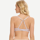 Breathable Unlined Sheer Bra with Underwire Support, Bark Wingslove