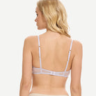 Breathable Unlined Sheer Bra with Underwire Support, Bark Wingslove