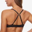 Breathable Unlined Sheer Bra with Underwire Support, Black Wingslove