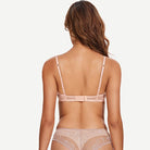 Breathable Unlined Sheer Bra with Underwire Support, Pink Nude Wingslove