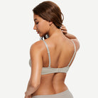 Deep V Padded Push Up Bra with Underwire, Pink Wingslove