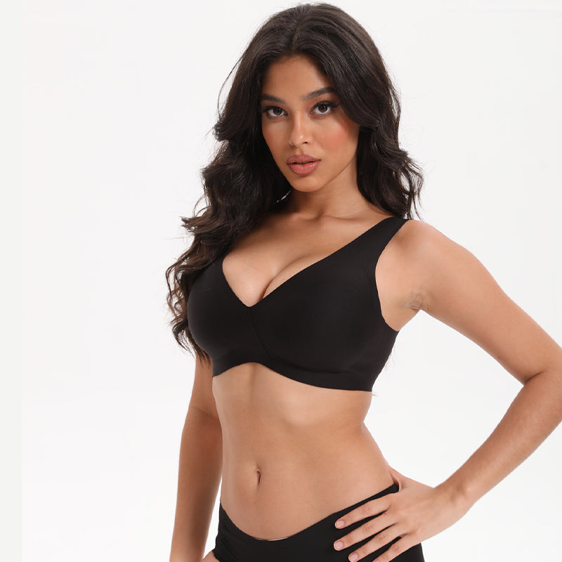 Deep V Wireless Bra Seamless Soft Bralette Wingslove