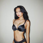 Everyday Plunge Push-Up T-Shirt Bra, Black Wingslove
