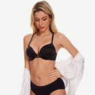 Everyday Plunge Push-Up T-Shirt Bra, Night Black Wingslove