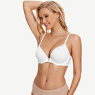 Everyday Plunge Push-Up T-Shirt Bra, White wingslove
