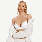 Everyday Plunge Push-Up T-Shirt Bra, White wingslove