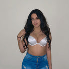 Everyday Plunge Push-Up T-Shirt Bra, White wingslove