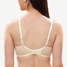 Floral Lace Unlined Plunge Bra with Underwire, Nude Wingslove