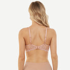 Floral Plunge Underwire Push Up Bra With Padded, Pink Nude wingslove