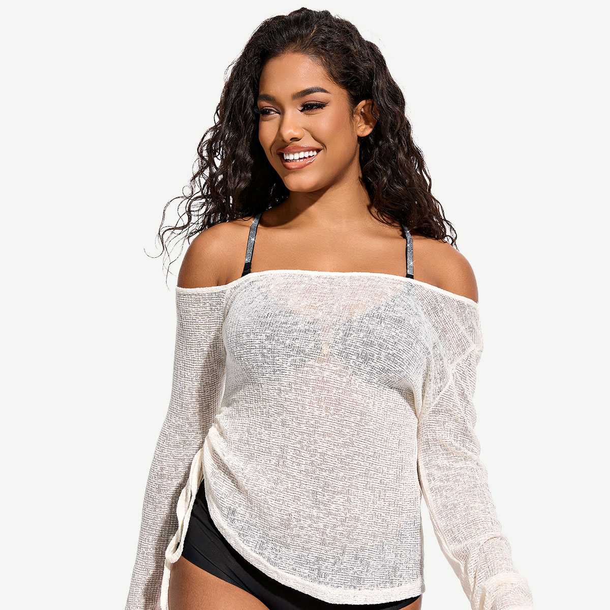 Front Closure Unlined Lace Underwire Bra with Rhinestone Straps, Black Wingslove