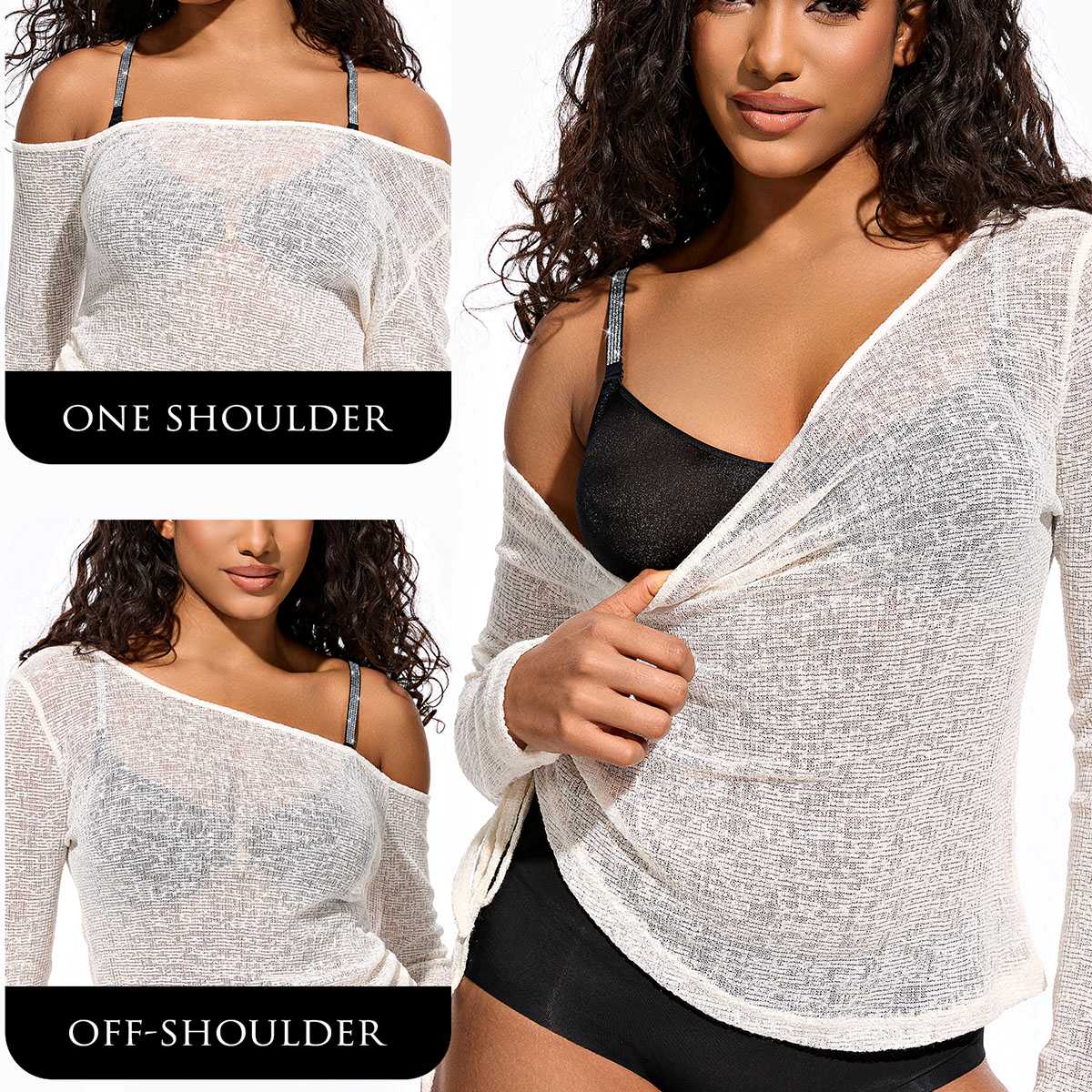 Front Closure Unlined Lace Underwire Bra with Rhinestone Straps, Black Wingslove