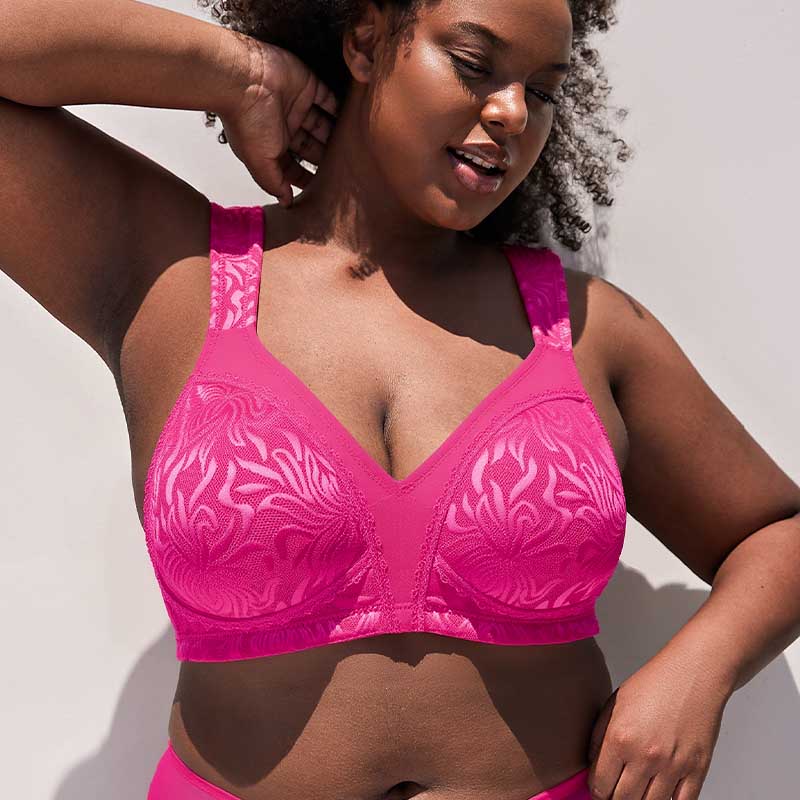 Full Coverage Minimizer Bra Wire-free, Rose Red wingslove