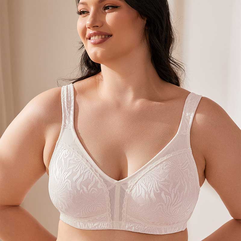 Full Coverage Minimizer Bra Wire-free, Sandshell Pink wingslove