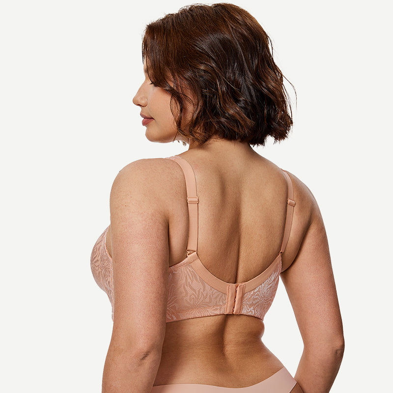 Full Coverage Minimizer Bra Wirefree Non Padded Pink Nude - WingsLove