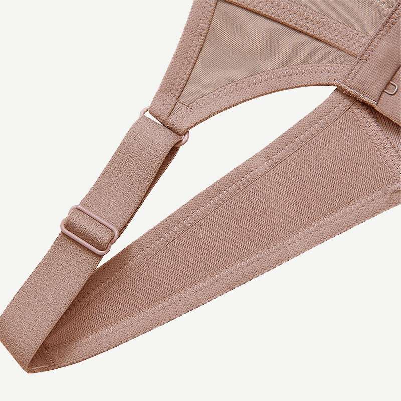 Full Coverage Solid Absorb Breathable Wirefree Sports Bra Amber