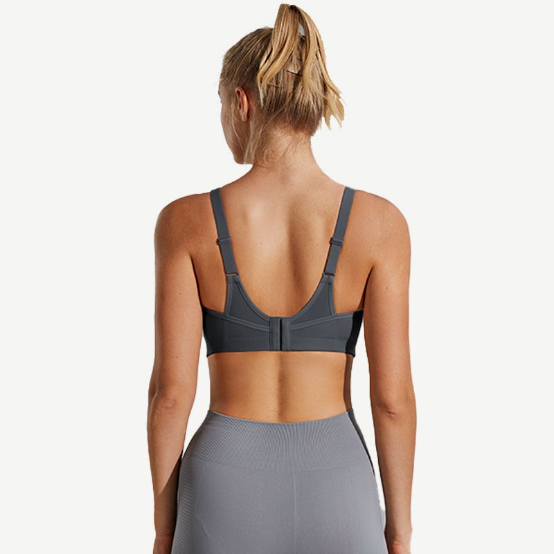Full Coverage Wireless Sports Bra, Grey Wingslove